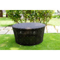 Poly Rattan Ensemble de café et de salle à manger avec tour de chaise